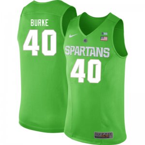 Men Braden Burke Michigan State Spartans #40 Nike NCAA 2019-20 Green Authentic College Stitched Basketball Jersey FE50G47RQ
